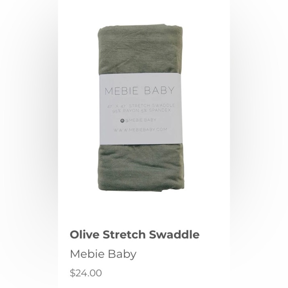 Olive and Mauve Stretch Swaddle
Mebie Baby Regular price $24.00